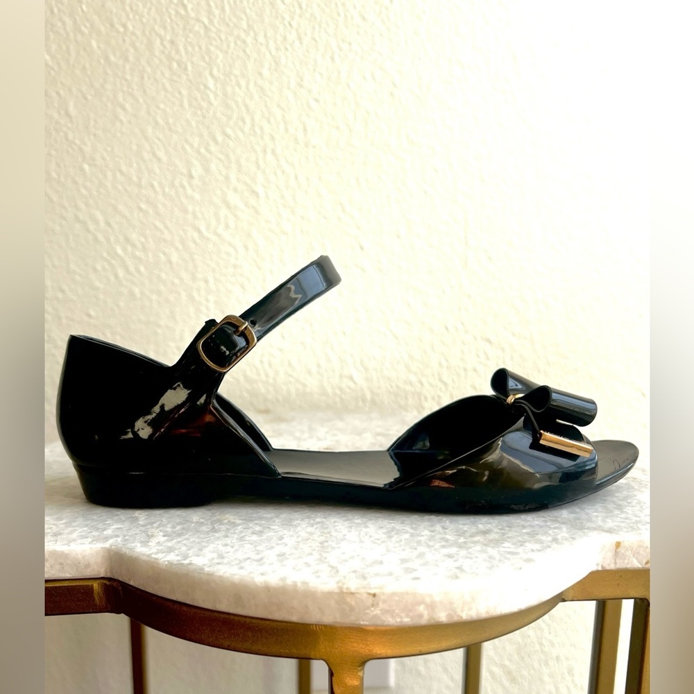 Michael by Michael Kors Black Mary Jane Jelly Sandals